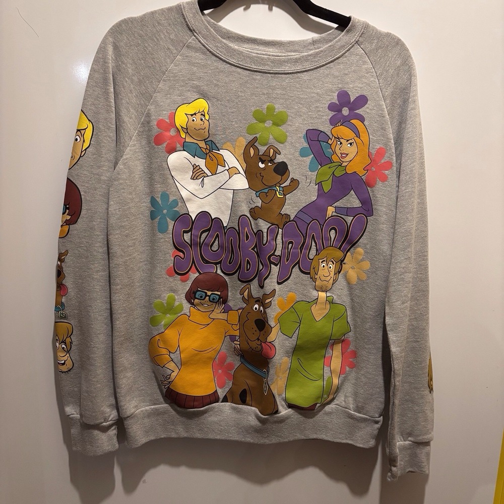 Scooby Do Sweatshirt Medium (7-9) 38" X 23" The Whole Gang Even Scrappy